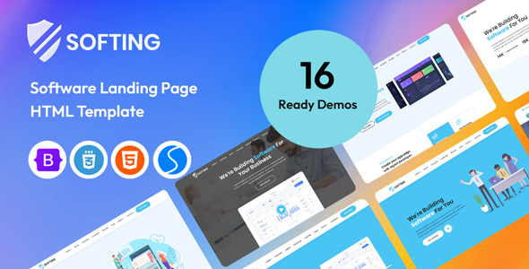 Softing – Software & SaaS Landing HTML Template preview