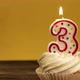 Cupcake With Number 3 Candle - VideoHive Item for Sale