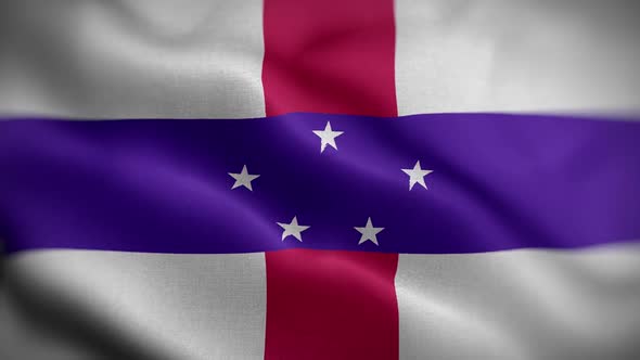 Netherlands Antilles Flag Textured Waving Front Background HD