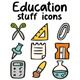 Education Stuff Icons - GraphicRiver Item for Sale