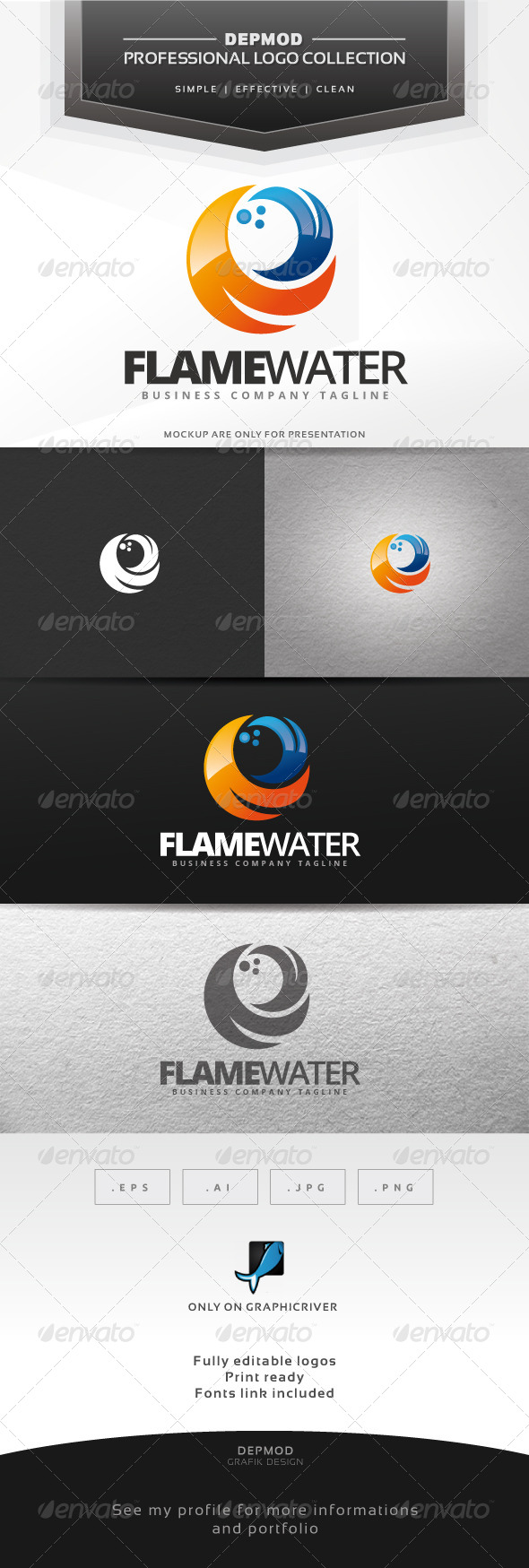 Flame Water Logo