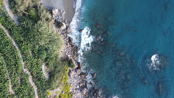 Shore of the Mediterranean Sea : Turkey Mountain Coastline