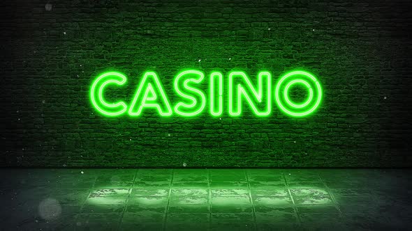 Casino Neon Sign Green