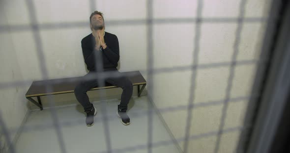 The Man Behind Bars Reflects On What He Has Done. Repentance Of A Dangerous Criminal