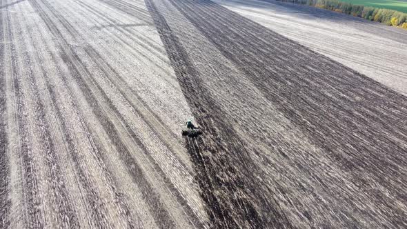 View From the Height of an Agricultural Tractors