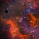 Red Galaxy Asteroids Cluster Space Overlay Motion Loop Background - VideoHive Item for Sale
