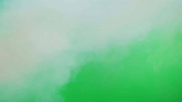 Smoke on Green Chroma Key Background