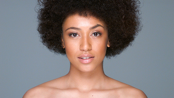 Beautiful Woman With An Afro Hairstyle