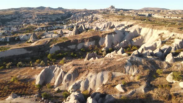 Cappadocia Landscape Aerial View. Turkey. Goreme National Park