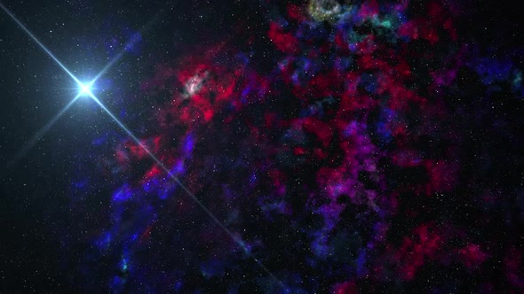 8k Bright Star Of The Color Nebula