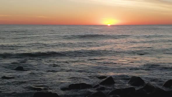 QLD Sunrise over the ocean - Drone