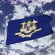 Connecticut Flag With Sky 4k - VideoHive Item for Sale