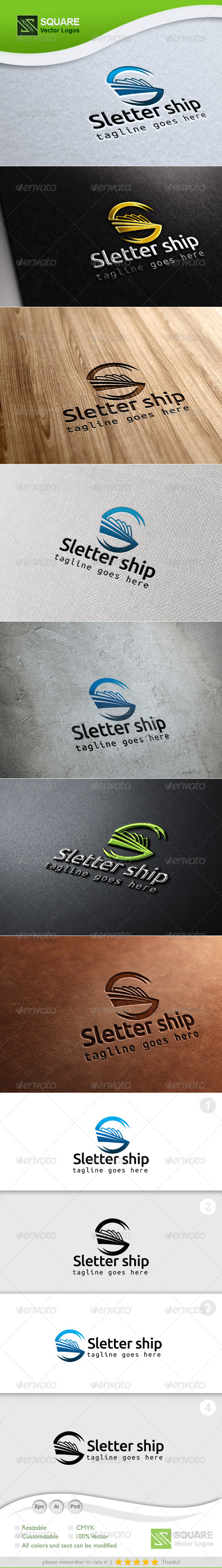 S, Ship Vector Logo Template