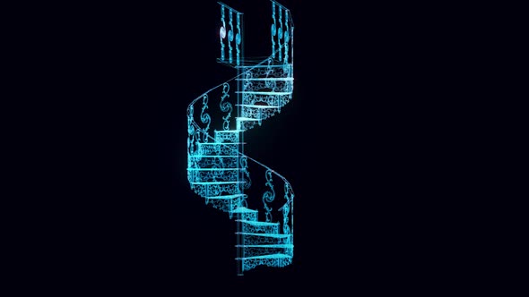 Cast Iron Staircase Hologram Rotating Hd