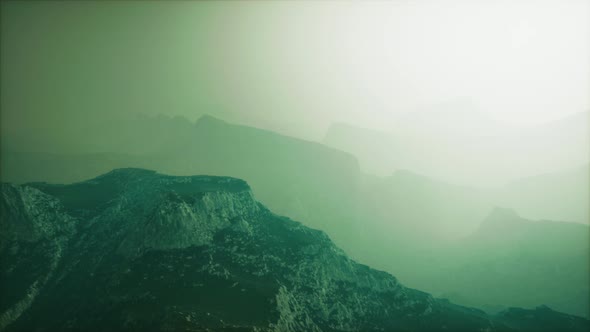 Morning Fog in Mountain of Afghanistan