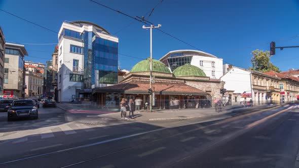 Bosniak Institute timelapse hyperlapse, in a renovated Turkish bathhouse in Sarajevo