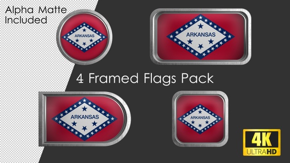 Arkansas State Flag Framed