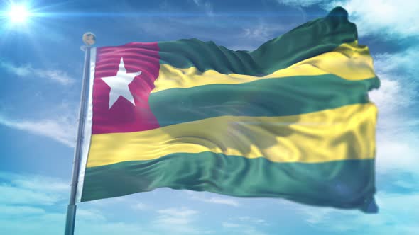 4K 3D Togo Flag