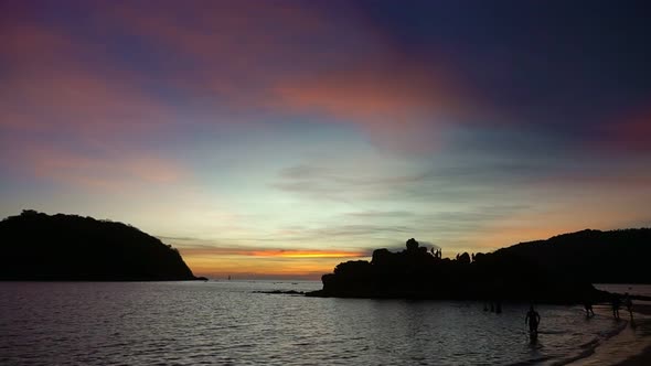 Beautiful Sky At Sunset Above The Island.