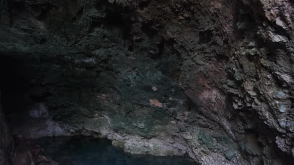 Cave with Fresh Water Underground River Cave Under the Cliffs Zanzibar Kuza Cave