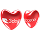3D love heart valentines day - 3DOcean Item for Sale