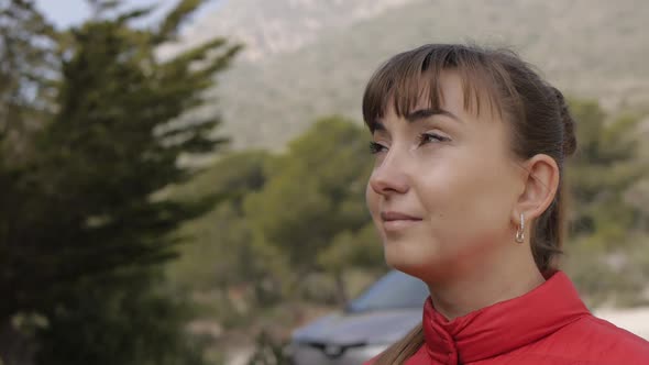 Portrait of the Woman Car Driver