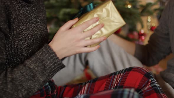 Handing a present