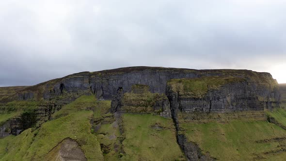 Aerial View of Rock Formation Located in County Leitrim Ireland Called Eagles Rock