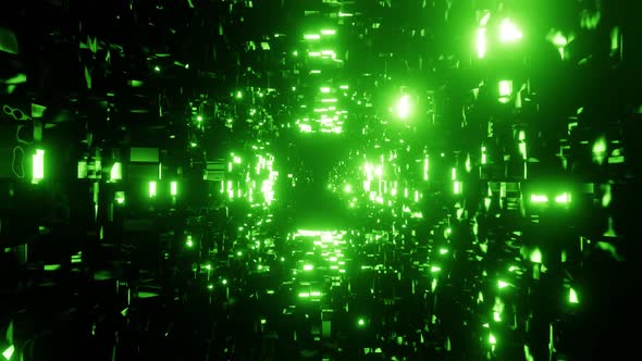 Green digital sci-fi background.