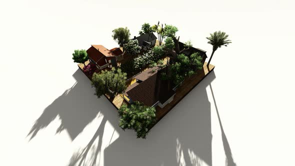 Village building isometric