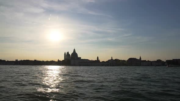 Amazing Sunset in Venice, Boat Cruise on Grand Canal, Sightseeing, Tourism