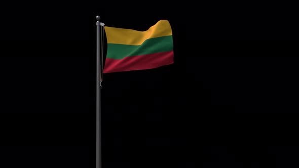 Lithuania Flag With Alpha 4K