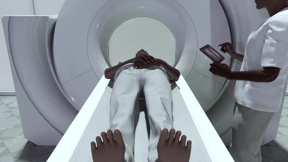 Man In MRI Machine