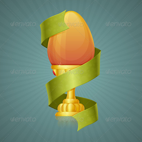 Egg Cup with Ribbon