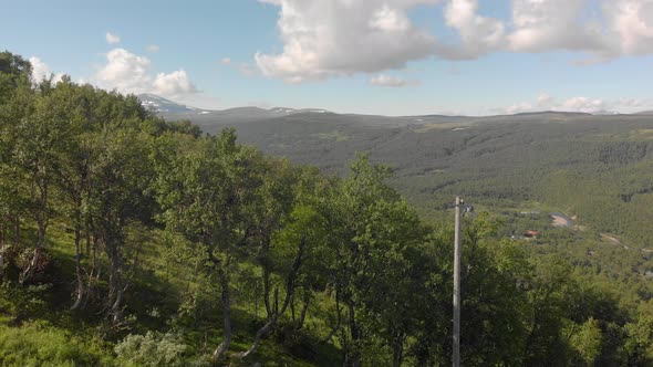 Aerial footage by drone symmetrical composition