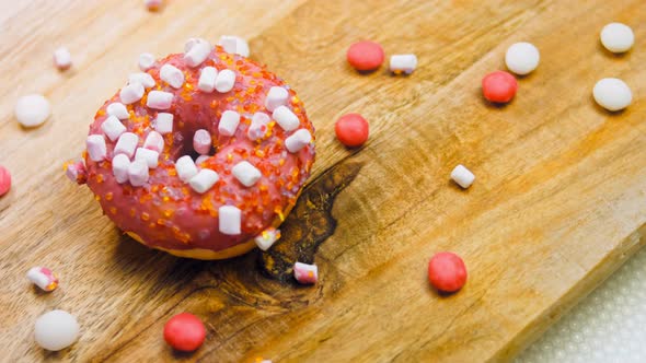 Pink Donuts Decorated with Marshmello