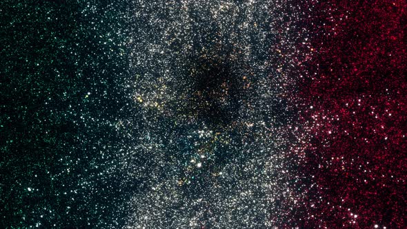 Mexico Flag With Abstract Particles alt