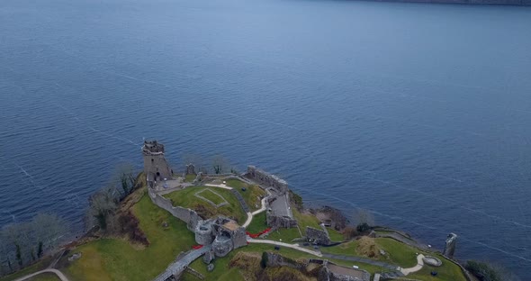 Urquhart Castle On Loch Ness In Scotland