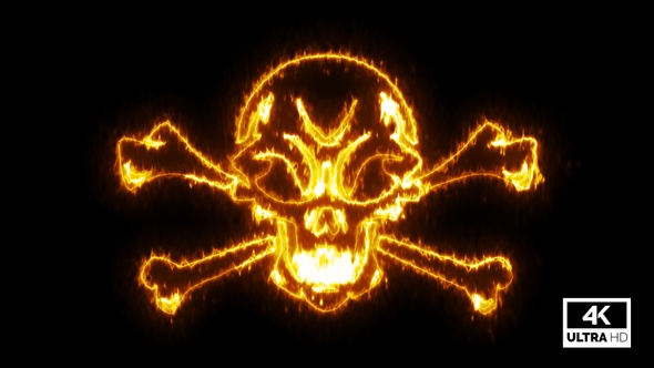 Fire Burning Skull V3