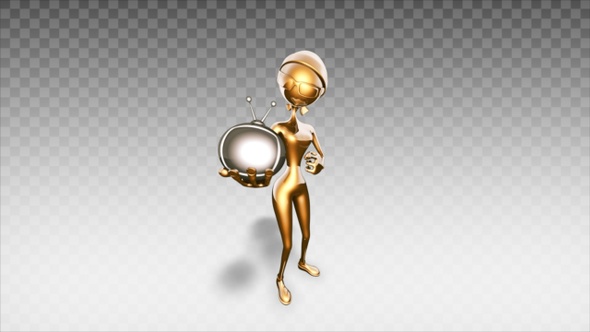 Golden 3D Woman - Cartoon Show TV