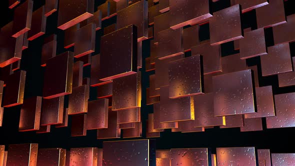 Iridescent Wall Blocks in Raindrops