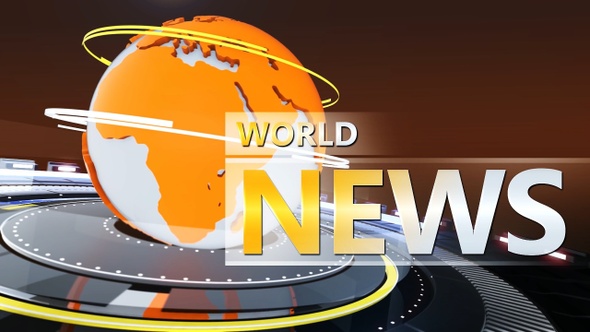 Broadcast News Intro, Orange Color Background 6