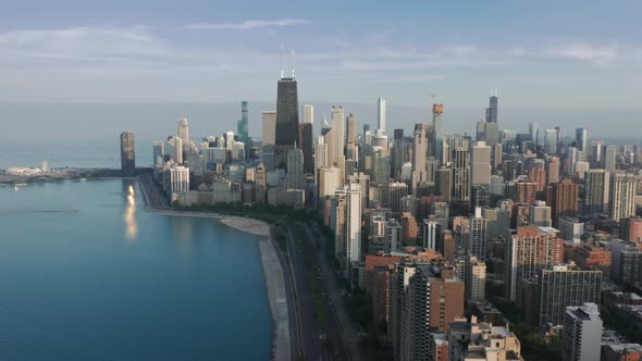 Aerial Lake Michigan