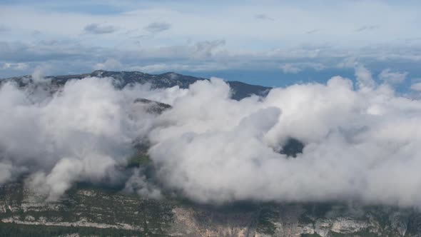 Annecy lake alps france snow clouds timelapse