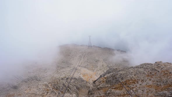 Turkish Tahtali Mountain in the Clouds