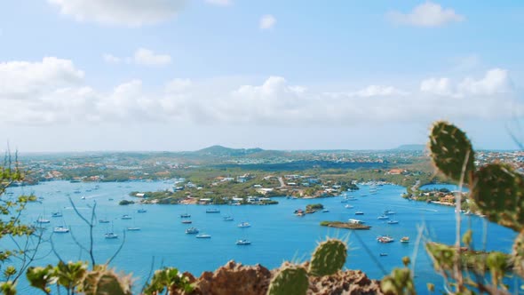 Boats and yachts in the beautiful Spanish Waters, Caribbean, High Pan