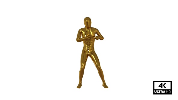 Silly Dancing Character Animation Golden