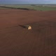 self-isolation in a lonely house in the middle of a field top view from a drone. - VideoHive Item for Sale