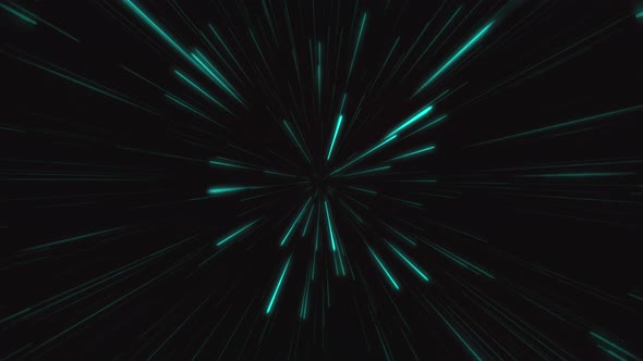 Warp Speed Animation Blue Stars Passing By Background Wallpaper Loop