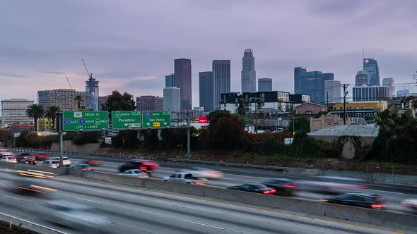 Downtown Los Angeles Day to Night 